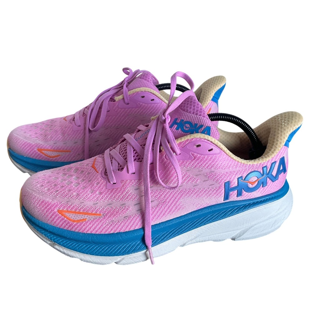 Hoka One One Clifton 9 Womens 10.5B Cyclamen Sweet Lilac Running Shoes 1127896